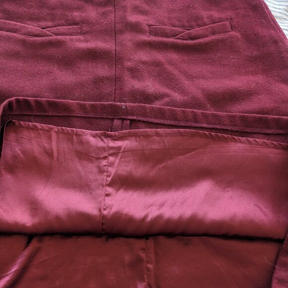 Modcloth Maroon Knee-length Wool Blend Skirt - Size L - Picture 5 of 8